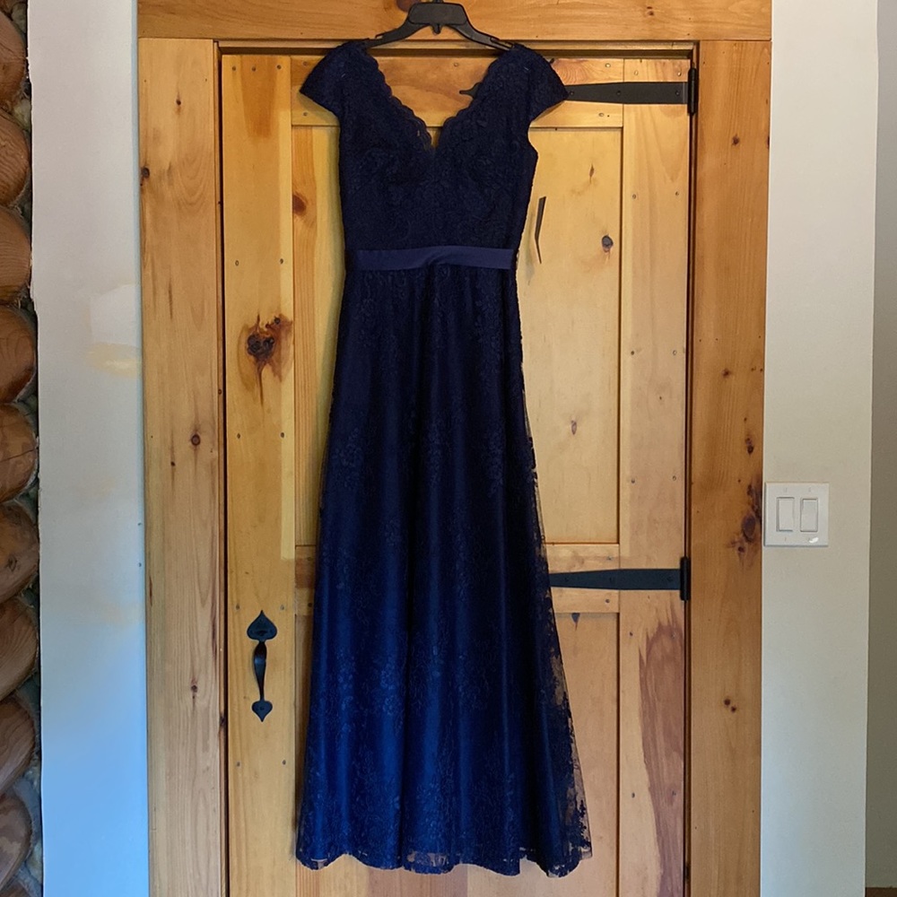 Aiden Mattox Navy Lace Dress Size 2